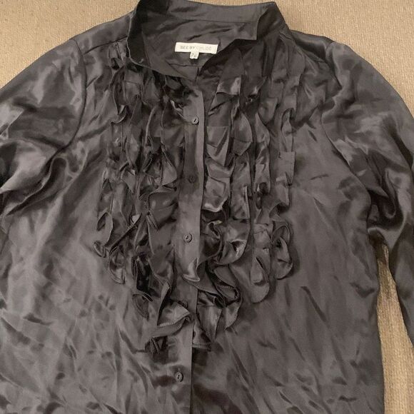 See By Chloe ruffle silk shirt - Picture 1 of 14